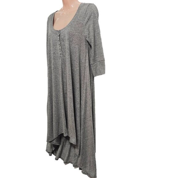 Free People Beach Women’s Gray Hi low Hem Tunic Dress Size M - Picture 2 of 11